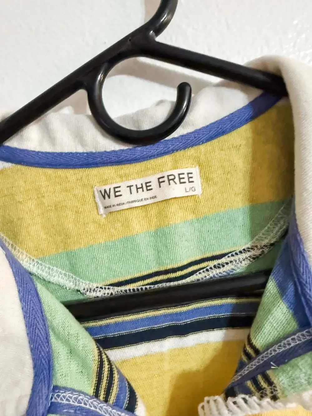 We The Free Striped Knit Polo Short Sleeve Cardigan